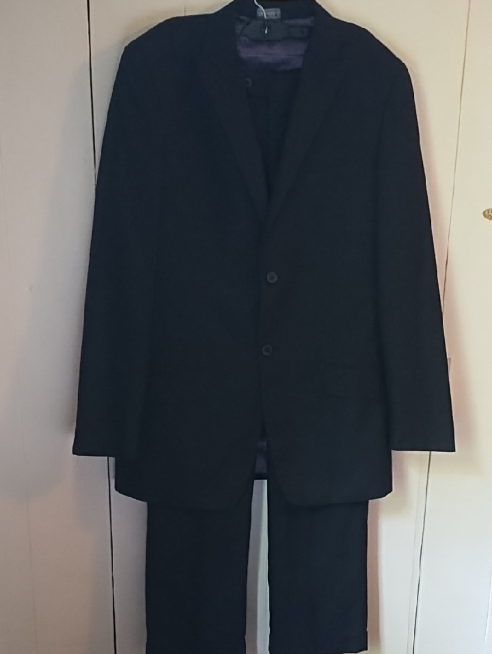 jf j.ferrar Black Men's Two-Piece Suit